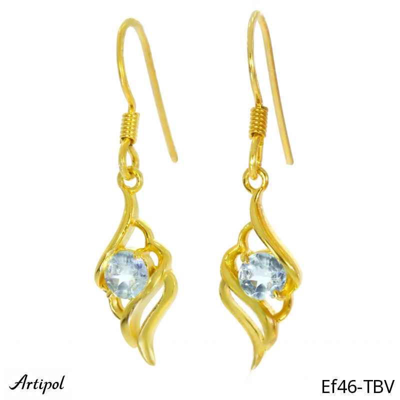 Earrings EF46-TBV with real Blue topaz