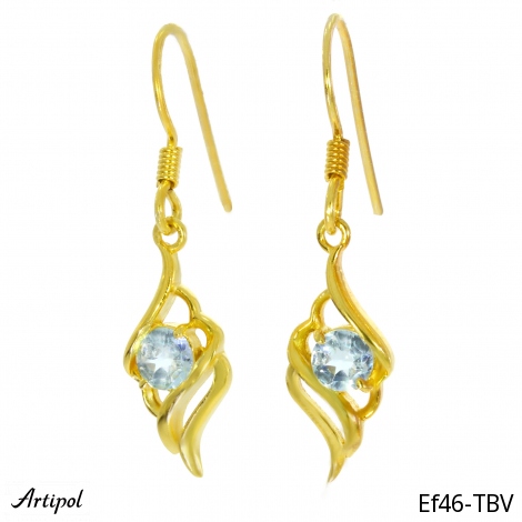 Earrings EF46-TBV with real Blue topaz