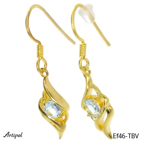 Earrings EF46-TBV with real Blue topaz
