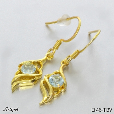 Earrings EF46-TBV with real Blue topaz