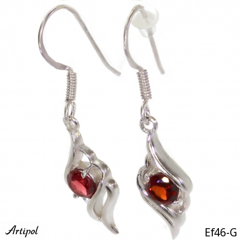 Earrings EF46-G with real Garnet