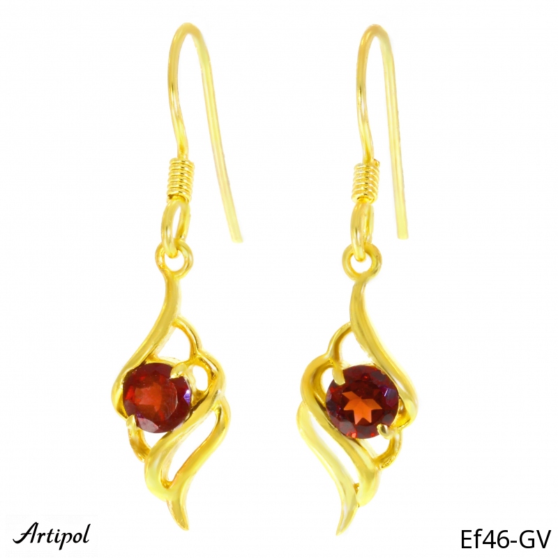 Boucles d'oreilles EF46-GV en Grenat véritable