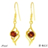 Boucles d'oreilles EF46-GV en Grenat