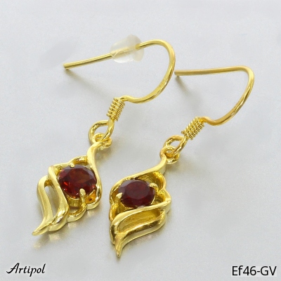 Earrings EF46-GV with real Garnet