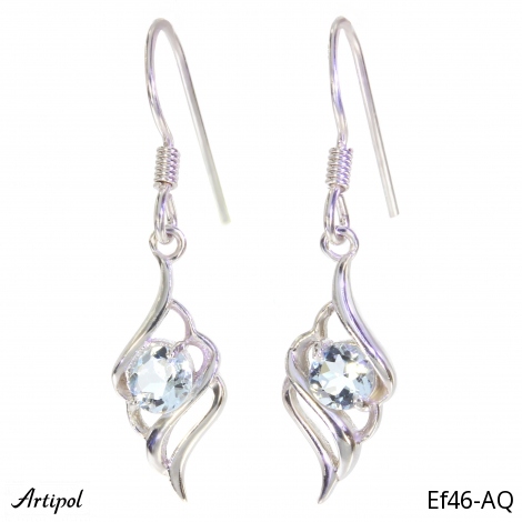 Earrings EF46-AQ with real Aquamarine