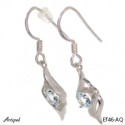 Earrings EF46-AQ with real Aquamarine
