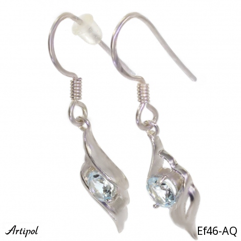 Boucles d'oreilles EF46-AQ en Aigue-marine véritable