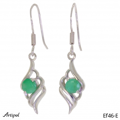 Earrings Ef46-E with real Emerald