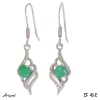 Earrings EF46-E with real Emerald