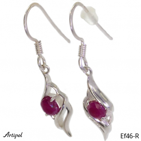 Earrings EF46-R with real Ruby