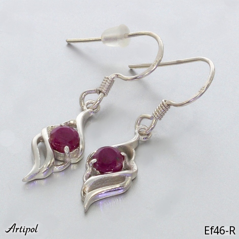 Earrings EF46-R with real Ruby