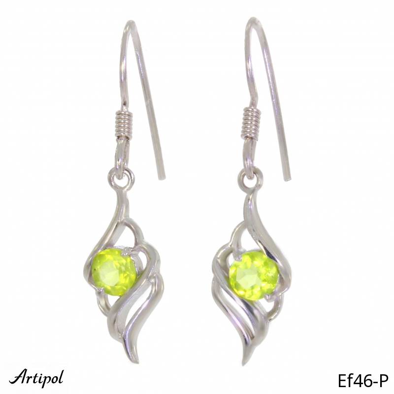 Earrings EF46-P with real Peridot