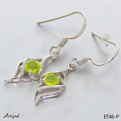 Earrings EF46-P with real Peridot