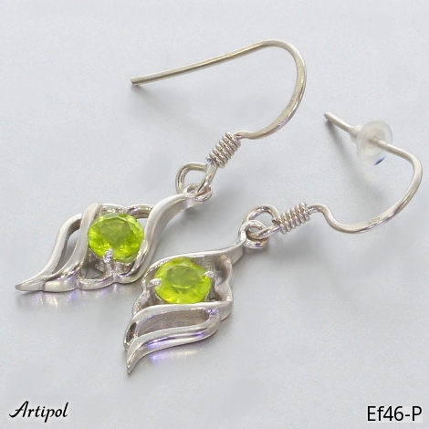 Earrings EF46-P with real Peridot