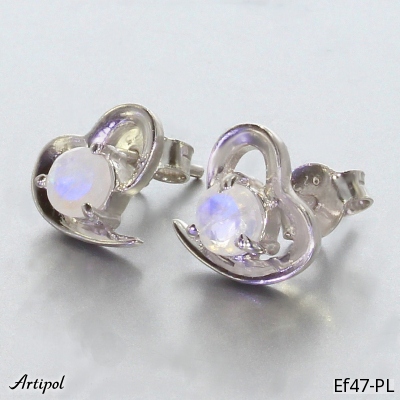 Earrings EF47-PL with real Moonstone