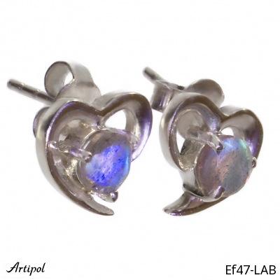 Earrings Ef47-LAB with real Labradorite