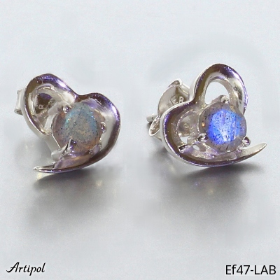 Earrings EF47-LAB with real Labradorite