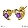 Earrings EF47-AFV with real Amethyst