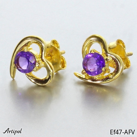 Earrings EF47-AFV with real Amethyst
