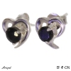 Boucles d'oreilles EF47-ON en Onyx noir véritable