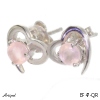 Boucles d'oreilles EF47-QR en Quartz rose véritable