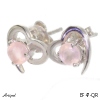 Earrings EF47-QR with real Rose quartz