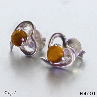 Earrings EF47-OT with real Tiger's eye