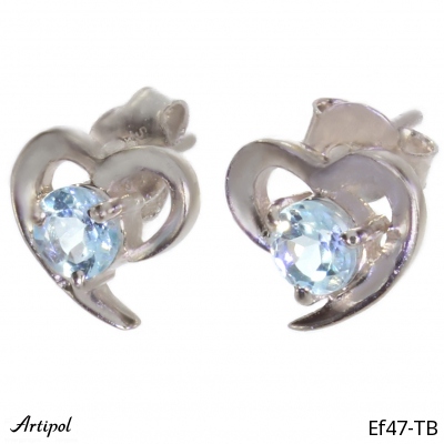 Earrings EF47-TB with real Blue Topaz