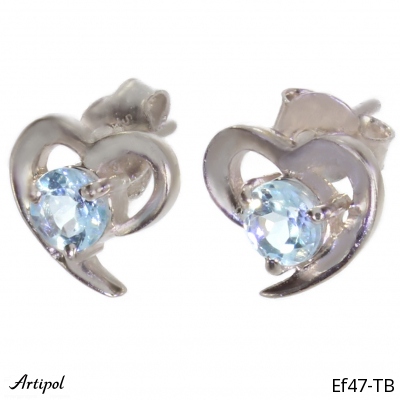 Earrings Ef47-TB with real Blue topaz
