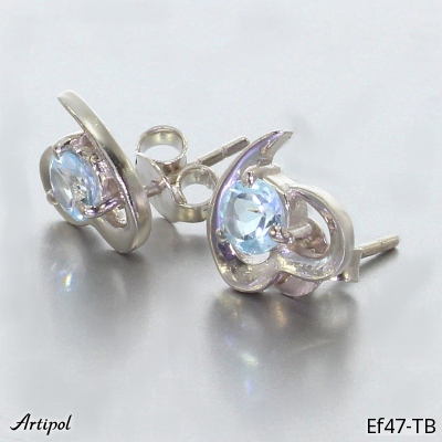 Earrings EF47-TB with real Blue topaz