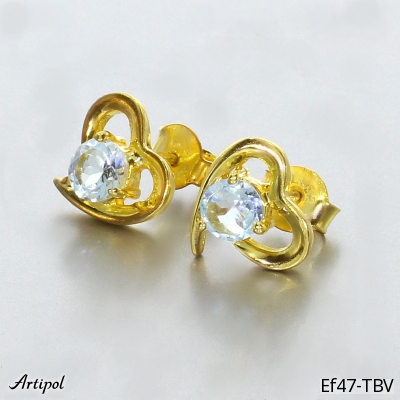 Earrings EF47-TBV with real Blue topaz