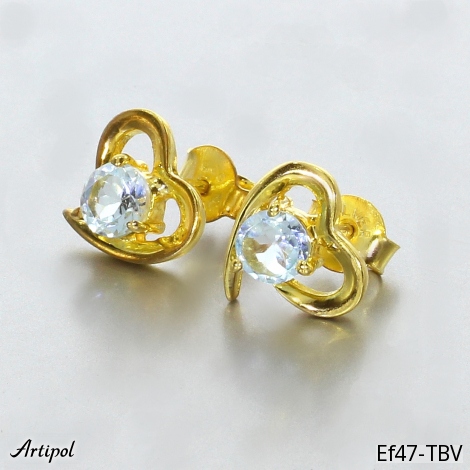 Boucles d'oreilles EF47-TBV en Topaze bleue véritable