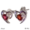 Earrings EF47-G with real Garnet