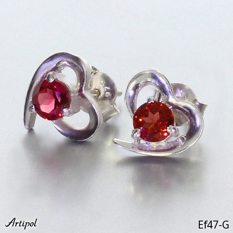 Earrings EF47-G with real Garnet