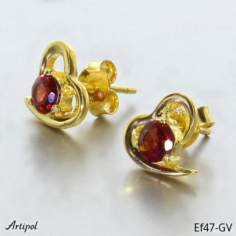 Earrings EF47-GV with real Garnet