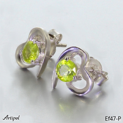 Earrings EF47-P with real Peridot