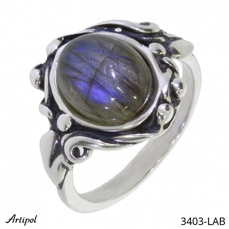 Ring 3403-LAB with real Labradorite