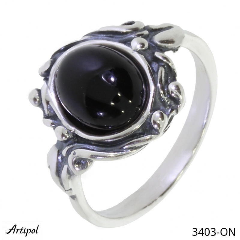 Bague 3403-ON en Onyx noir véritable