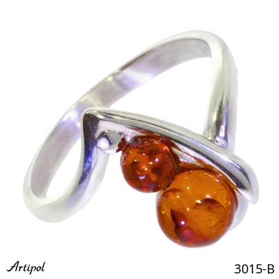 Ring 3015-B with real Amber