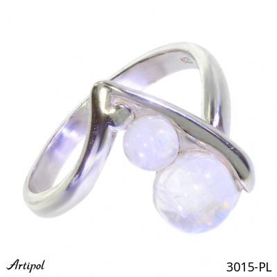Ring 3015-PL with real Rainbow Moonstone