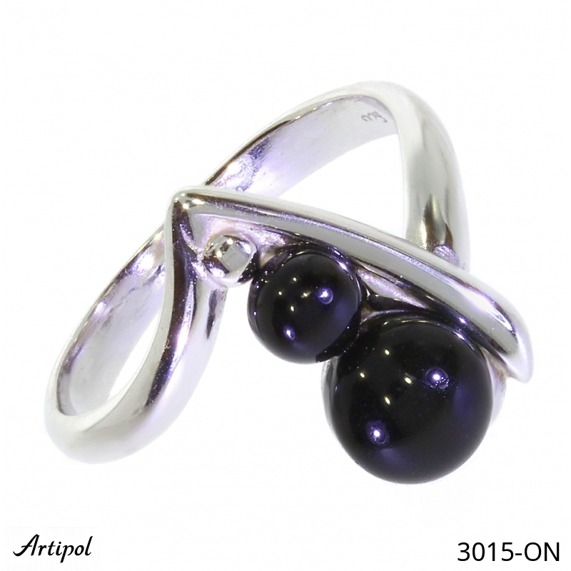 Bague 3015-ON en Onyx noir véritable