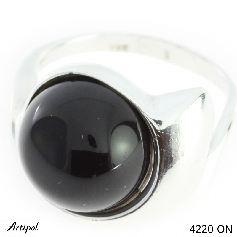 Ring 4220-ON mit echter Schwarzem Onyx