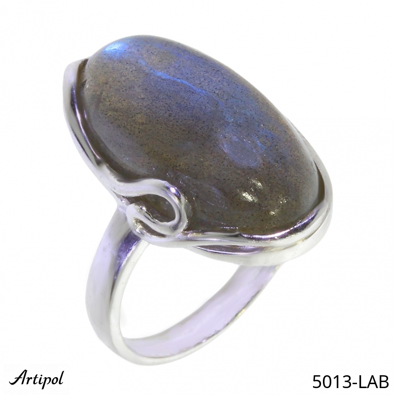 Ring 5013-LAB with real Labradorite