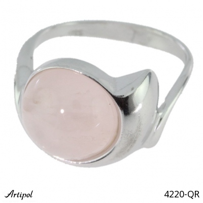 Ring 4220-QR with real Rose quartz