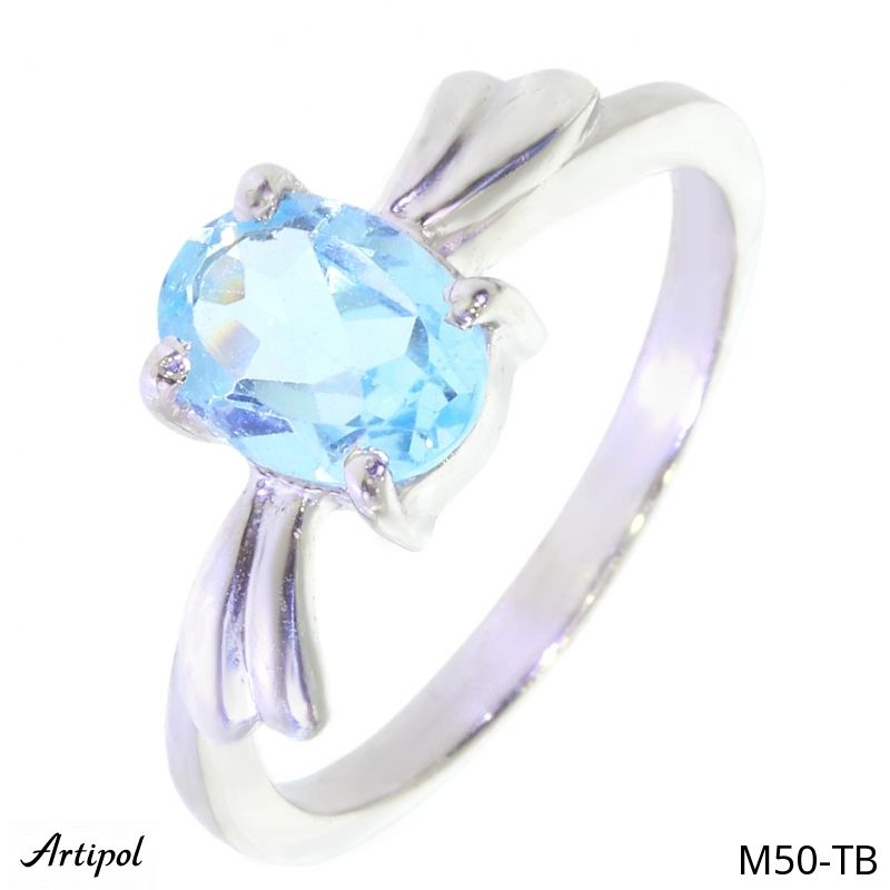 Ring M50-TB mit echter Blauem Topas