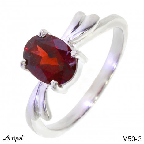 Ring M50-G with real Garnet