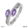 Ring M52-AF with real Amethyst