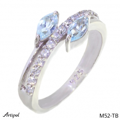 Bague M52-TB en Topaze bleue véritable