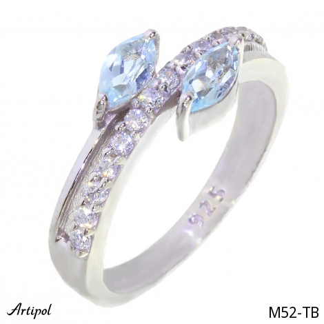 Bague M52-TB en Topaze bleue véritable