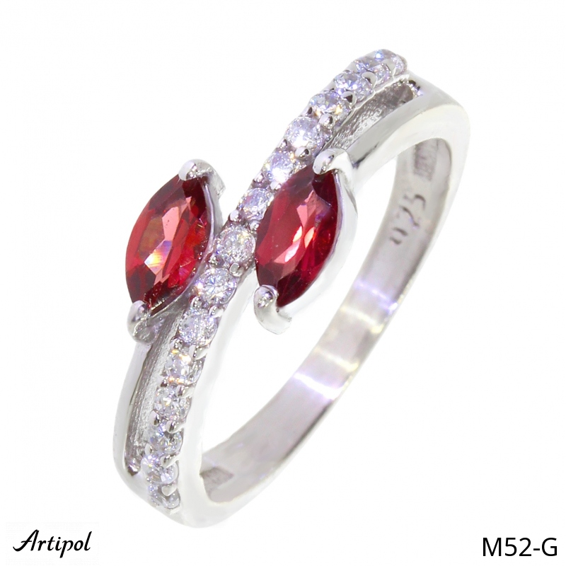 Bague M52-G en Grenat véritable